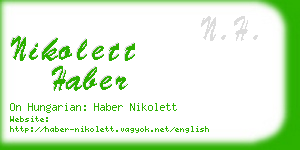 nikolett haber business card